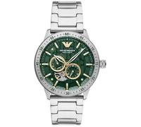 Emporio Armani - Montre Hommes - Automatique - Multi-Cadrans - Bracelet Acier inoxydable Argent - AR60053
