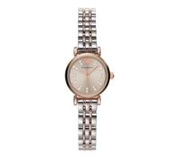 Montre Emporio Armani à deux aiguilles en acier inoxydable, doré rose, pour femme, AR1841