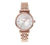 Emporio Armani Montre pour femme, mouvement à deux aiguilles, boîtier en acier inoxydable or rose de 32 mm avec bracelet en acier inoxydable, AR11446