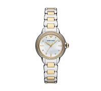 Emporio Armani Montre pour Femme, Mouvement à Trois Aiguilles, Boîtier de 32 mm en Acier Inoxydable Recyclé (Au Moins 50 %) avec Bracelet en Acier Inoxydable Recyclé (Au Moins 50 %), AR11524