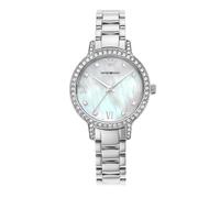 Emporio Armani Montre pour femme, mouvement à trois aiguilles, boîtier en acier inoxydable de 32 mm avec bracelet en acier inoxydable, AR11484