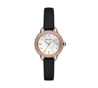Emporio Armani Montre pour femmes, 32 mm Mouvement à quartz à trois aiguilles avec bracelet en cuir