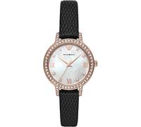 Emporio Armani Montre pour femmes, 32 mm Mouvement à quartz à trois aiguilles avec bracelet en cuir