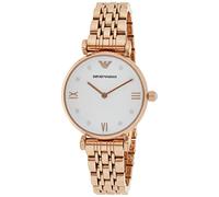 Emporio Armani Montre pour Femmes, Mouvement à deux Aiguilles, Boîtier en Acier Inoxydable or Rose 32 mm avec Bracelet en Acier Inoxydable, AR11267