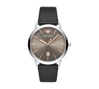 Montre - Acier,Cuir Noir - Emporio Armani - AR11277
