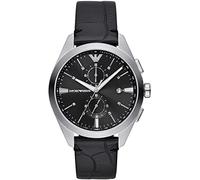 Emporio Armani Montre pour homme Mouvement Quartz/Chrono boîtier 43mm avec bracelet en cuir AR11542