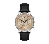Emporio Armani Montre pour Hommes, Mouvement chronographe à Quartz et 42mm Taille de boîtier avec Bracelet en Acier Inoxydable ou Cuir