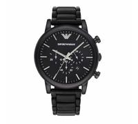 Emporio Armani Montre pour Hommes, Mouvement chronographe à Quartz et boîtier de 46 mm avec Bracelet en Acier Inoxydable
