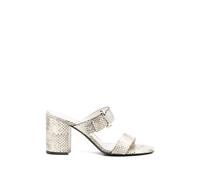 Emporio Armani - Mules en cuir - Femme - Chaussures - Gris - Taille: 37 EU
