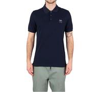 EMPORIO ARMANI Satin Label Polo Beachwear, Armani Blu, Large Homme