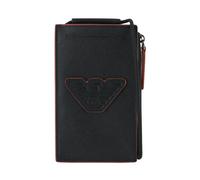 Emporio Armani - Portefeuille Noir | Détails Orange - Homme - Accessoires - Noir - Taille: ONE Size