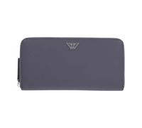 Emporio Armani - Portefeuille zippé en cuir Saffiano - Homme - Accessoires - Gris - Taille: ONE Size