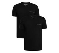 Emporio Armani Pour des hommes Lot de 2 t-shirts en coton à col en V, Noir