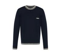 Emporio Armani - Pull Bleu avec Logo Brodé - Homme - Pulls - Bleu - Taille: M