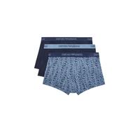 Emporio Armani Pure Cotton 3-Pack Trunk Les Troncs, Marin/St TEMPES/Mari, S pour des Hommes