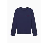 Emporio Armani Pure Cotton T-Shirt, Bleu, L Homme, Bleu, Large