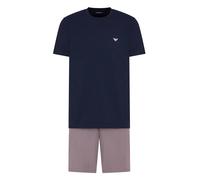 Emporio Armani Pyjama court bleu / mauve / blanc, Taille XL
