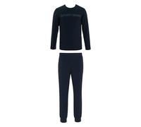 Emporio Armani Pyjama Megalogo pour Homme avec Manchettes Bleu M, Bleu, M