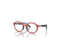 Emporio Armani - Round Optical Frame - unisex - Accessoires - Rouge - Taille: 46 MM