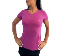 EMPORIO ARMANI S/Sleeve V Neck T-Shirt, Bouganville, L Femme