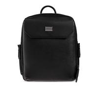 Emporio Armani - Sac à dos en cuir avec écusson logo - Homme - Sacs - Noir - Taille: ONE Size