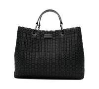 Emporio Armani - Sac cabas tissé à poignée supérieure - Femme - Sacs - Noir - Taille: ONE Size
