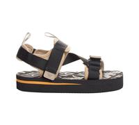 Emporio Armani - Sandales Plateformes Sportives à Brides Velcro - Homme - Chaussures - Noir - Taille: 39 EU