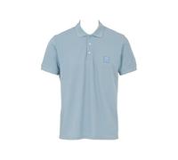 EMPORIO ARMANI Satin Label Polo Beachwear, Ashley Blue, Small Homme