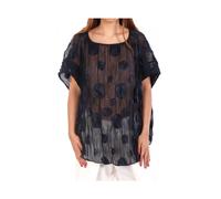 Emporio Armani - Sheer Blouse - Femme - Blouses et Chemises - Bleu - Taille: 36 FR