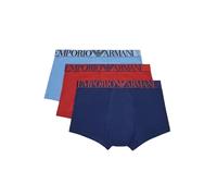 Emporio Armani Shiny Logoband 3-Pack Trunk Les Troncs, AZZUR/INCHIOS/Matton, XL pour des Hommes