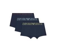 Emporio Armani Shiny Logoband 3-Pack Trunk Les Troncs, Marine/Marine/Marine, XXL pour des Hommes