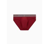 Emporio Armani Shiny Logoband Brief Slips, Rouge, M Homme