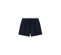 Emporio Armani - Short de bain avec ceinture logo - Homme - Maillots de bain - Bleu - Taille: XL