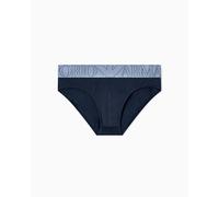 Emporio Armani Slip Megalogo pour Homme, Bleu, L