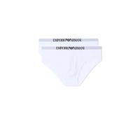 Emporio Armani Man's Soft Touch Lot de 2 Slips en Viscose de Bambou, Blanc, Taille M, Blanc/Blanc, M