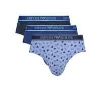 Emporio Armani - Slips en Coton Bleu Extensible - Homme - Sous-vêtements - Bleu - Taille: XS