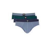 Emporio Armani Essential Logolabel 3-Pack Brief Slips, Vert, L Homme