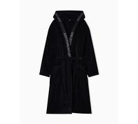 Emporio Armani Sponge Bathrobe Peignoir de Bain, Noir, L Homme