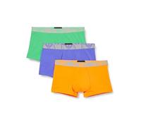 Emporio Armani Stretch Cotton Bold Monogram 3-Pack Trunk, Fluo Orange/Fluo Green/Fluo Violet, M (Lot de 3) Homme