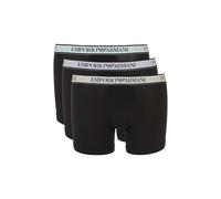 Emporio Armani Stretch Cotton Core Logoband 3-Pack Boxer, Black/Black/Black, L (Lot de 3) Homme