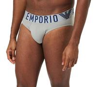 EMPORIO ARMANI Stretch Cotton Megalogo Brief, Stone, S Homme
