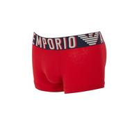 Emporio Armani Stretch Cotton Megalogo Trunk, Red, S Homme