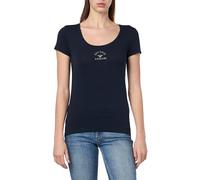 EMPORIO ARMANI Studs Stretch Cotton Loungewear T-Shirt, Marine, S Femme
