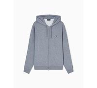 EMPORIO ARMANI Sweat à Capuche zippé en Tissu éponge pour Homme Gris L