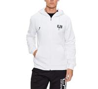Emporio Armani Sweat à capuche zippé pour homme Regular Fit Matériel: 85% coton, 15% polyester, code produit : 6RPM81 PJ07Z blanc, Blanc, XL