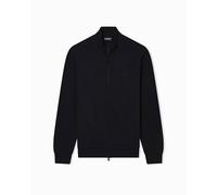 Emporio Armani Sweat-Shirt Basique en Tissu éponge Ouvert pour Homme (1 pièce), Noir, S