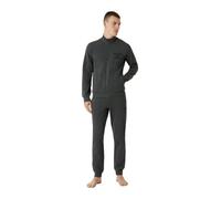 Emporio Armani Sweat zippé pour Homme + Pantalon Iconic Terry Trousers, Gris mélangé, M (Lot de 2)