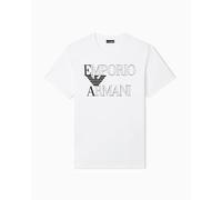 Emporio Armani T-shirt manches courtes à col rond LOGOTAPE Blanc XL Homme
