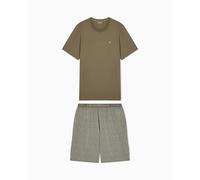 EMPORIO ARMANI T-Shirt à Motif Homme + Short Pyjama Vert S