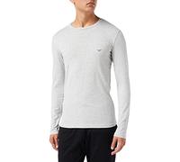 Emporio Armani T- Shirt Basique en Coton Stretch, Gris, L Homme